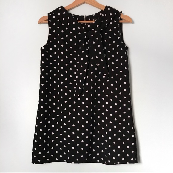 SOLD - Black tunic with white polka dots - Picture 2 of 12